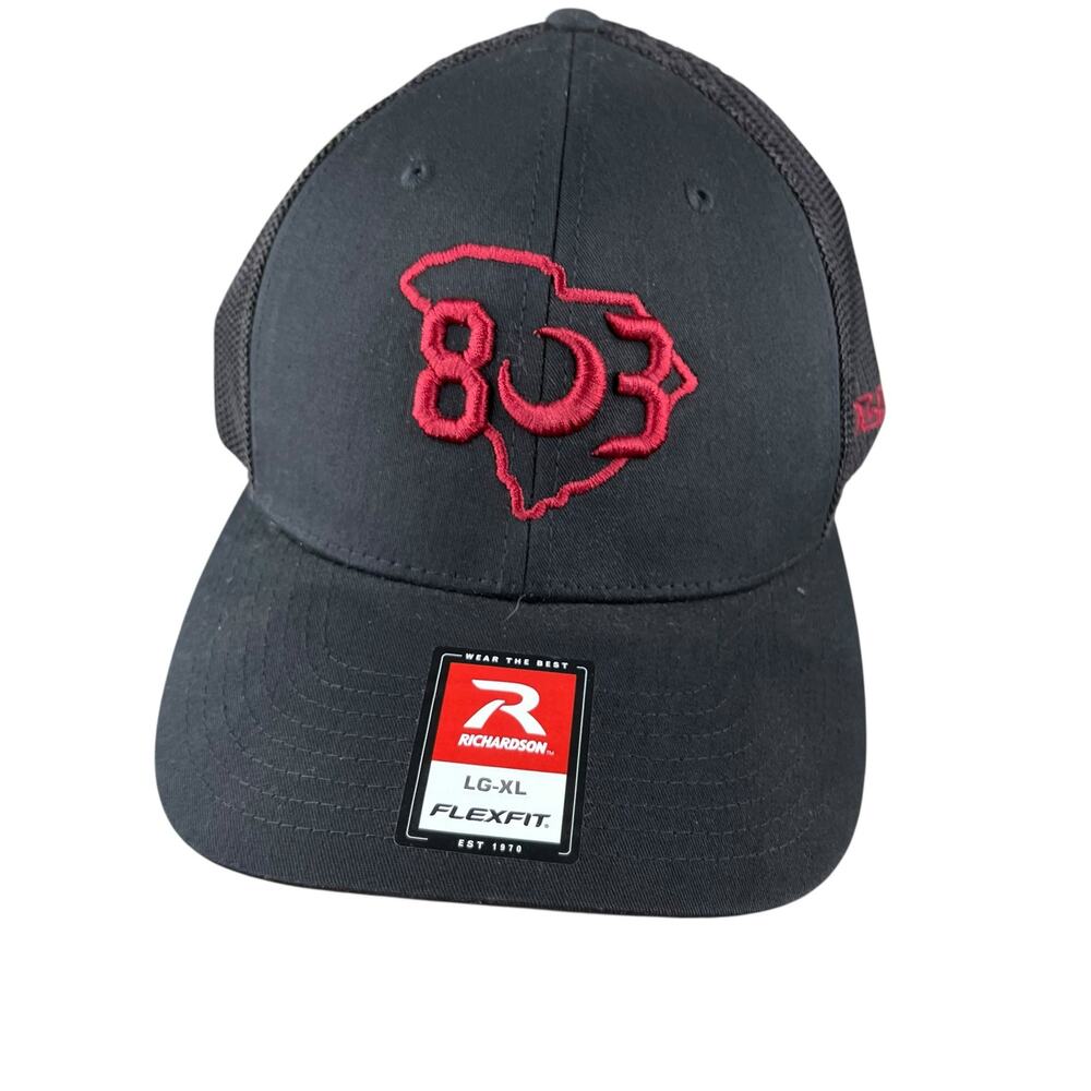803 Richardson Carolina Black Widow Fitted Flexfit Baseball cap Large/XL